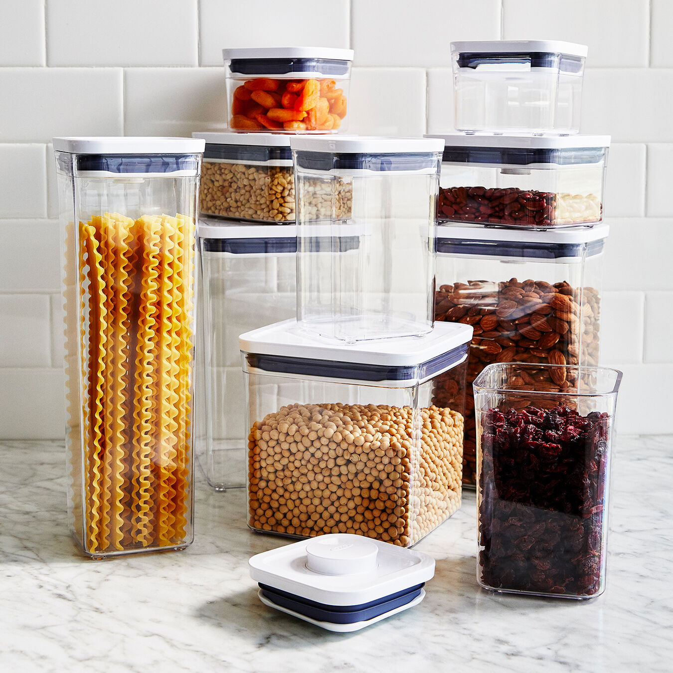 OXO Good Grips 2.8 Qt Food Storage POP Container 4 Piece Set Big Square BPA FREE